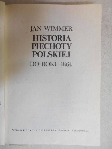Historia piechoty polskiej do roku 1864