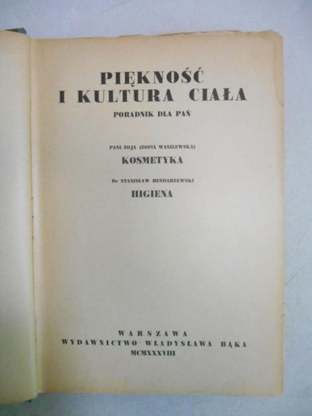 Piękność i kultura ciała, 1938 r.