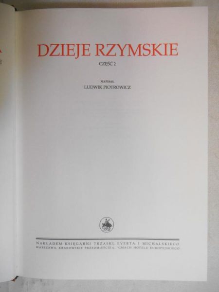 Wielka historia powszechna, T. III, Cz. 2: Dzieje Rzymskie