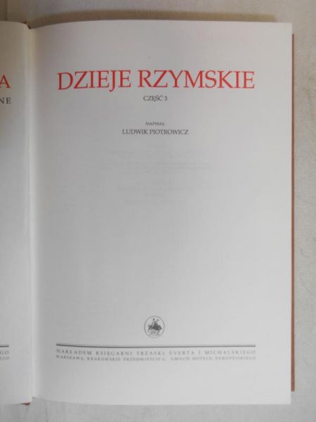 Wielka historia powszechna, T. III, Cz. 3: Dzieje Rzymskie