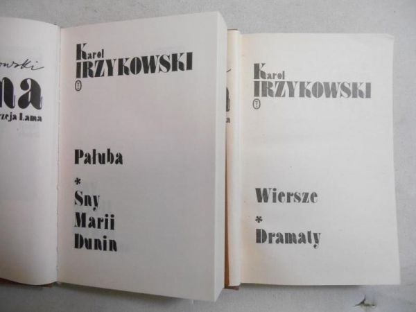 Wiersze, Dramaty/Pałuba