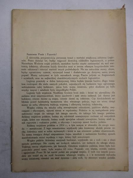 Jankiewicz Wacław - Żołnierz Legionów i P.O.W,  Nr  1, 1937 r.