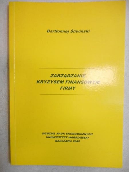 Zarządzanie kryzysem finansowym firmy