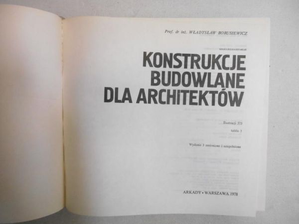 Borusiewicz Władysław - Konstrukcje budowlane dla architektów