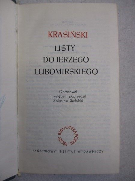 Listy do Jerzego Lubomirskiego