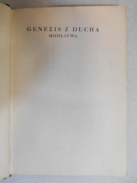 Genezis z ducha, 1931 r.