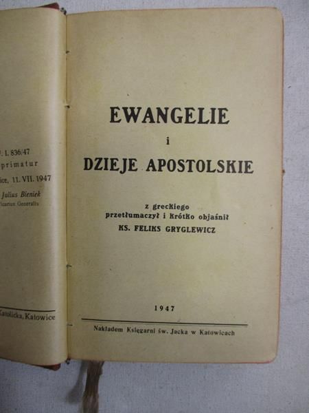 Ewangelie i Dzieje Apostolskie, 1947 r.