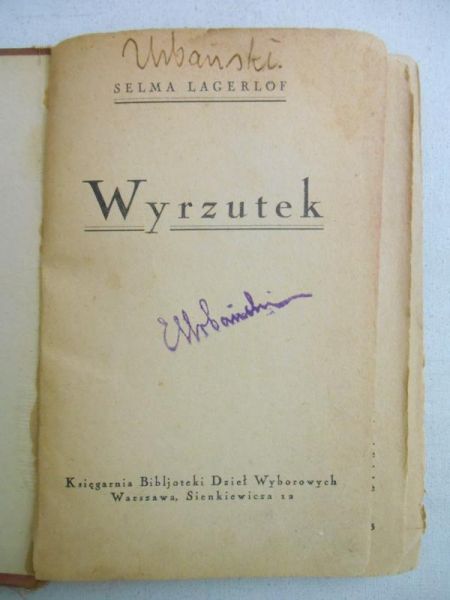 Lagerlof Selma - Wyrzutek, Tom I, 1925 r.,
