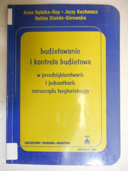 Budżetowanie i kontrola budżetowa