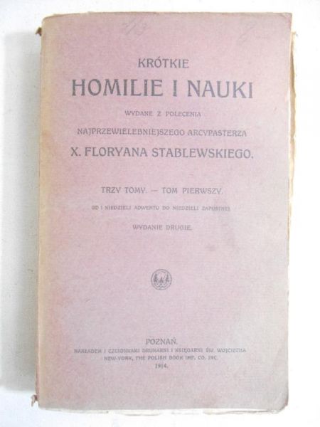 Krótkie homilie i nauki, T.I., 1914 r.