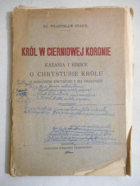 Król w cierniowej koronie,1926r.