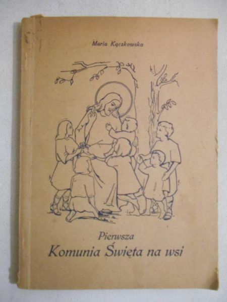 Pierwsza komunia święta na wsi,1947r.