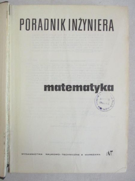 Poradnik inżyniera - Matematyka