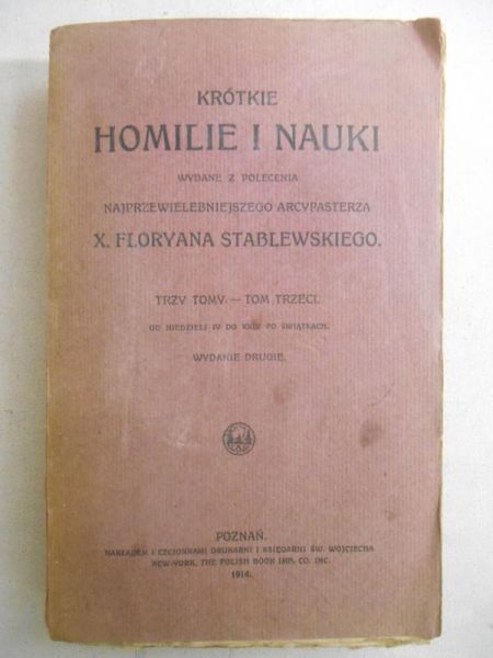 Krótkie homilie i nauki, T. III, 1914 r.