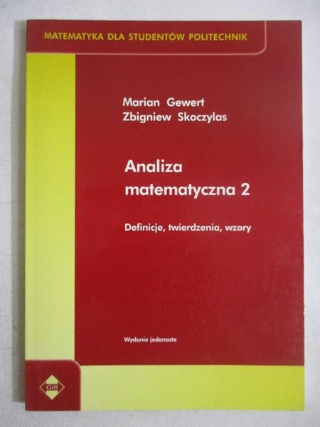 Analiza matematyczna 2. Definicje, twierdzenia, wzory