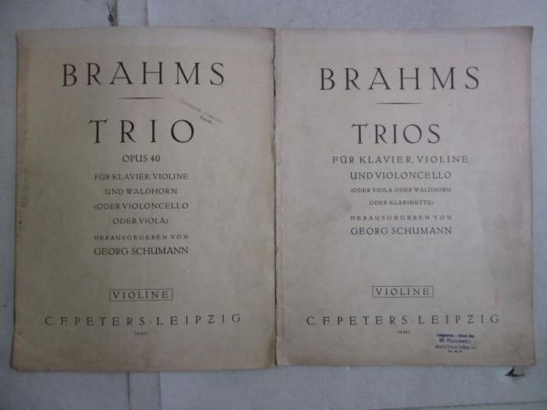 Schumann Georg - Brahms. Trios fur klavier, violine und violoncello/Brahms. Trio op. 40