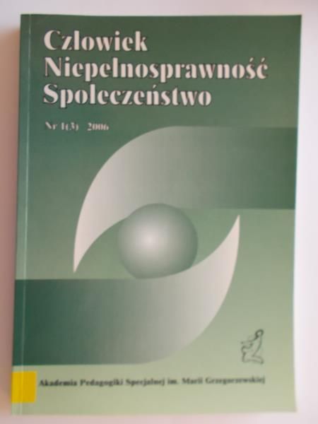 Głodkowska Joanna (red.) - Człowiek, niepełnosprawność, społeczeństwo