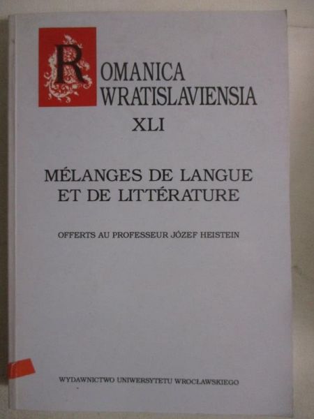 Romanica Wratislaviensia XLI