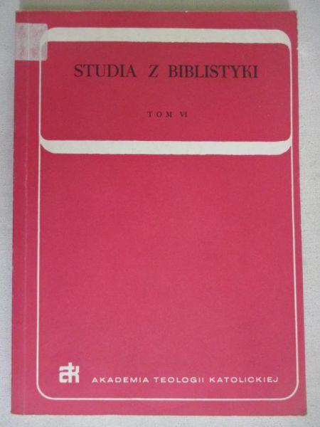 Studia z Biblistyki, T. VI