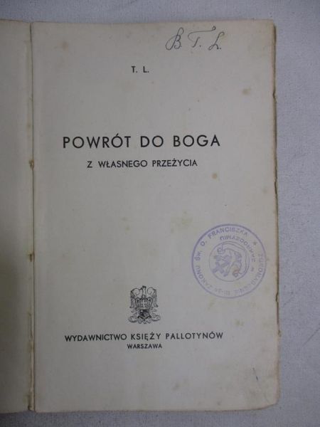 Lubińska Teresa - Powrót do Boga: z własnego przeżycia, ok. 1925 r.