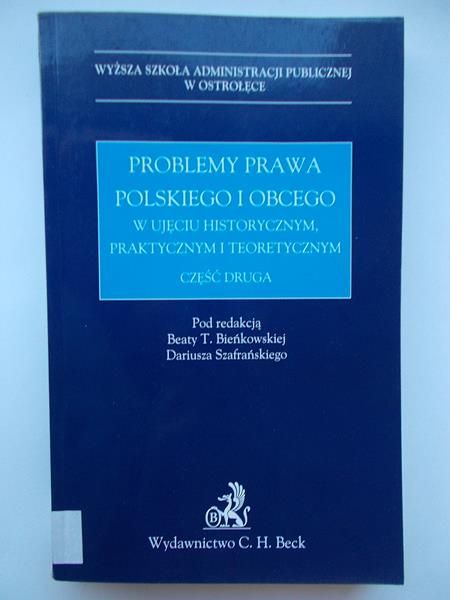 Bieńkowska Beata T. - Problemy prawa Polskiego i obcego