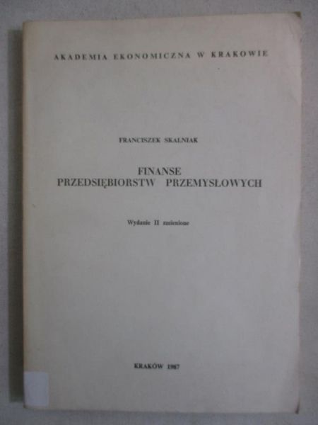 Finanse przedsiębiorstw przemysłowych