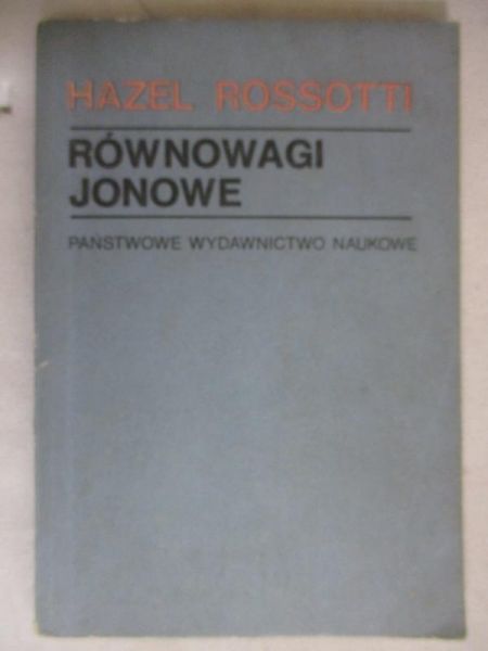 Równowagi jonowe