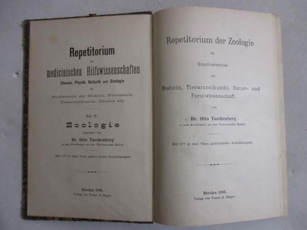 Repetitorium der Zoologie, 1891r.