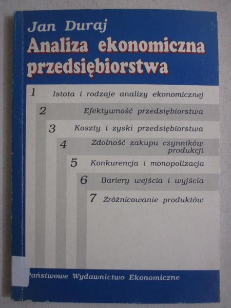 Duraj Jan - Analiza ekonomiczna przedsiębiorstwa
