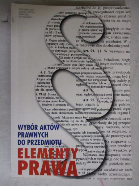 Janczyk Marek (opr.) - Wybór aktów prawnych do przedmiotu elementy prawa