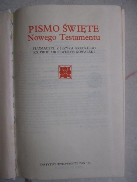 Pismo Święte Nowego Testamentu