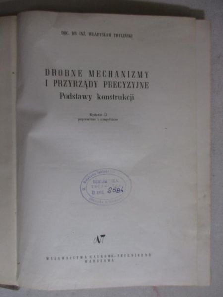 Drobne mechanizmy i przyrządy precyzyjne