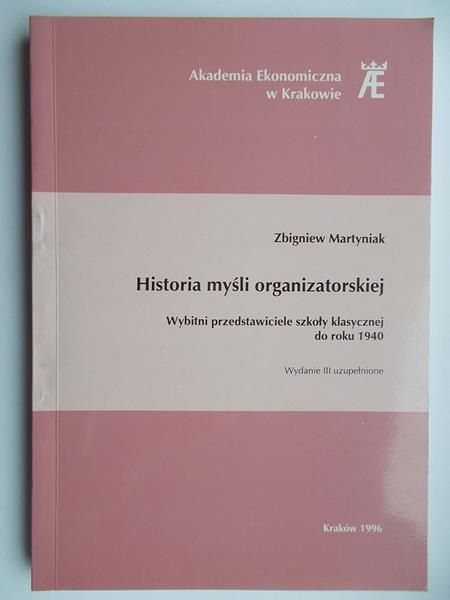 Historia myśli organizatorskiej