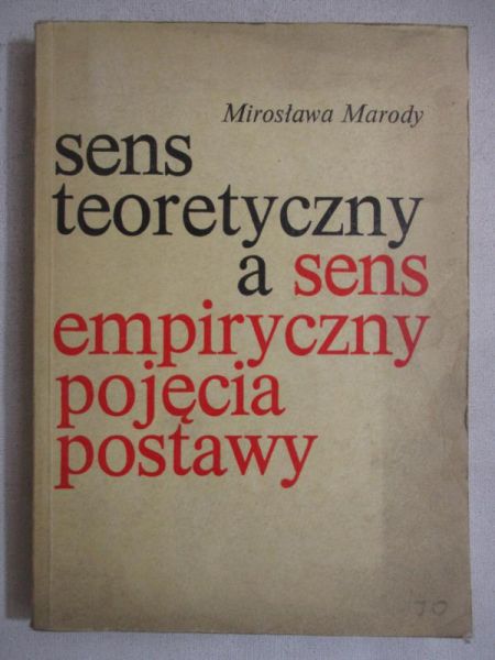 Sens teoretyczny a sens empiryczny pojęcia postawy