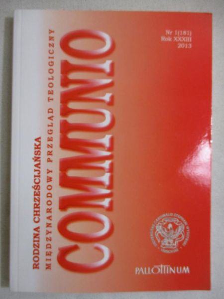 Rodzina chrześcijańska. Communio nr 1/2013