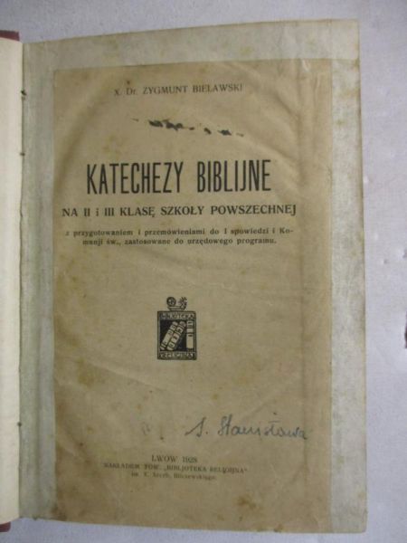 Bielawski Zygmunt - Katechezy biblijne, 1928 r.
