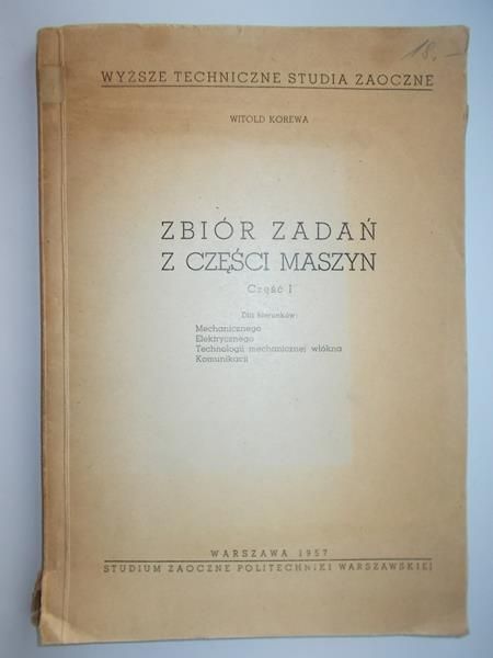 Zbiór zadań z części maszyn