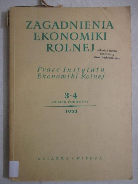 Zagadnienia ekonomiki rolnej