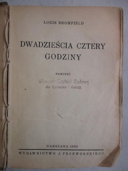Dwadzieścia cztery godziny, 1933r.