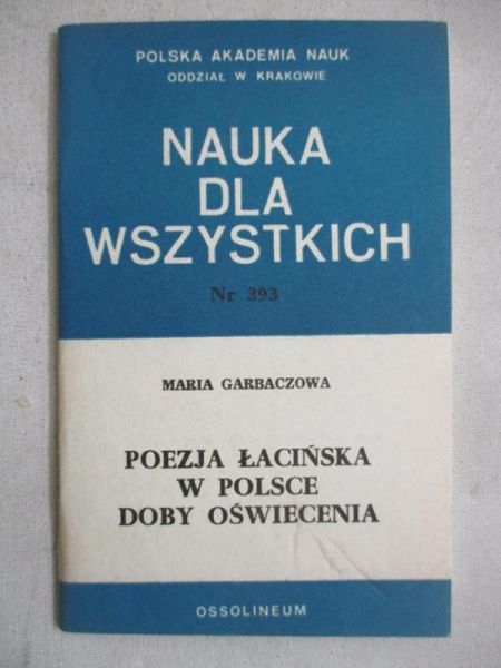 Poezja łacińska w Polsce doby oświecenia