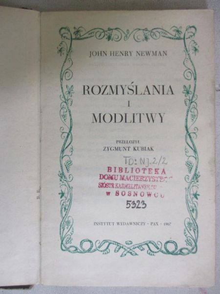 Rozmyślania i modlitwy