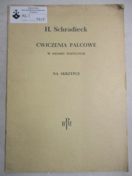 Schradieck  - Ćwiczenia palcowe na skrzypce, 1950r.