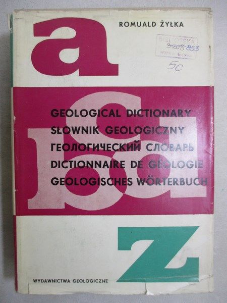 Słownik geologiczny, angielsko- polsko - rosyjsko - niem.