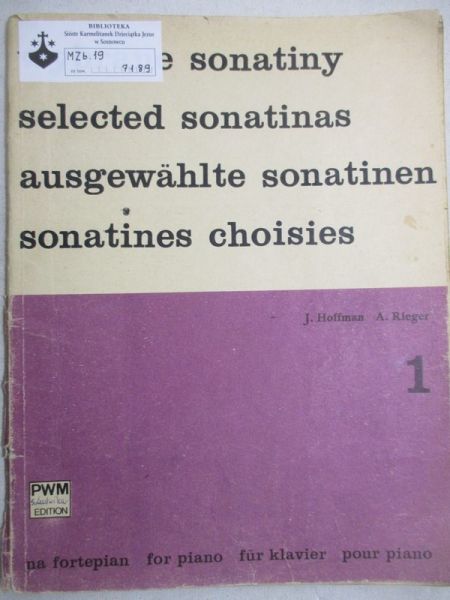 Hoffman Jan - Wybrane sonaty na fortepian