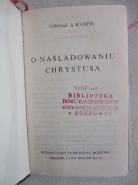 Tomsz   - O nśldowniu Chrystus