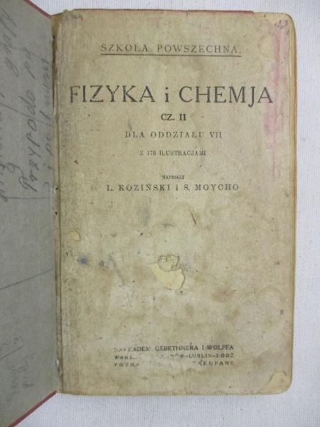 Fizyka i chemja, 1928 r.