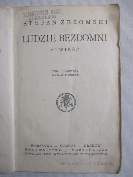 Ludzie bezdomni,  tom I, 1956 r.
