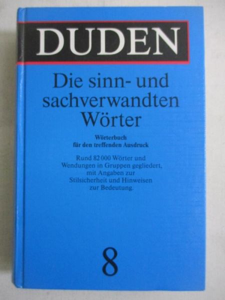 Duden: Die sinn - und sachverwandten Wörter