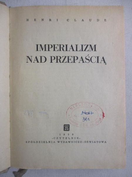 Imperializm nad przepaścią, 1950 r.