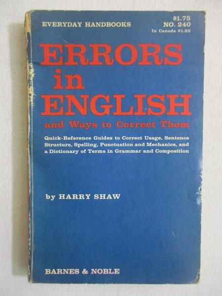 Errors in English and Ways to Correct Them